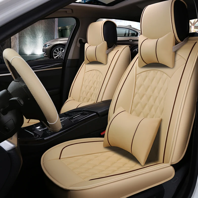 

WLMWL Universal Leather Car seat cover for Subaru all models forester BRZ XV Outback Legacy car styling car accessorie