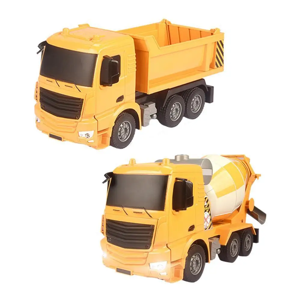 RC Mixer 2.4G Engineering Vehicle Wireless Electric Kid's Toy Dump Truck Remote Control 6 Wheel Drive Tracked Off-Road RC Truck