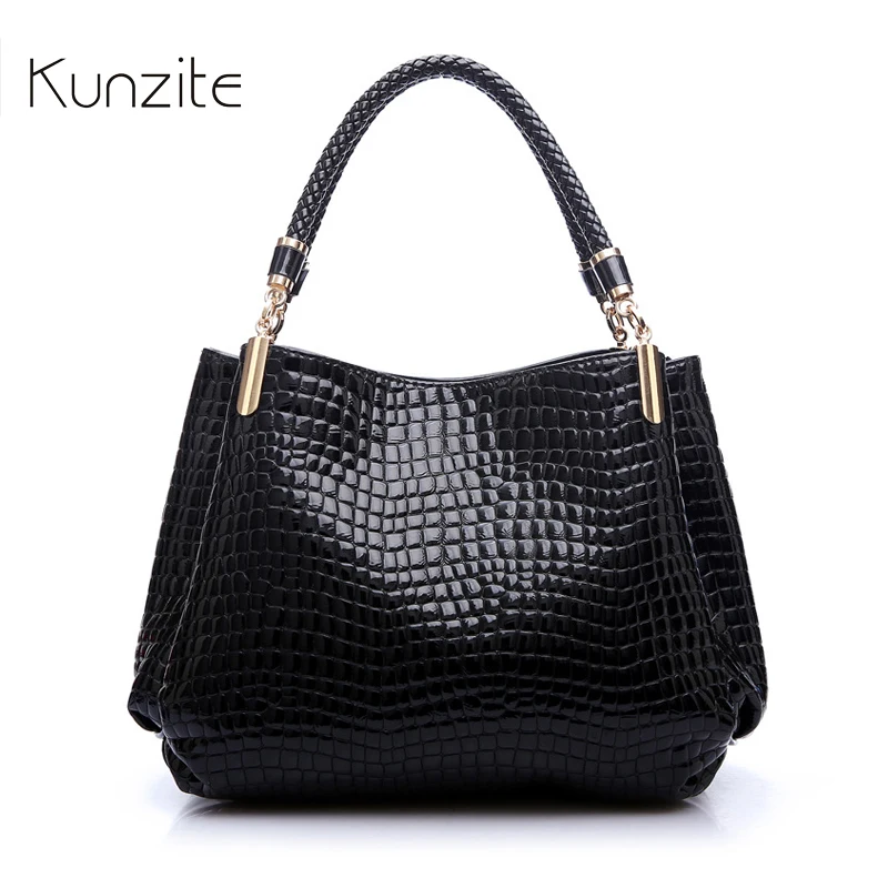 Luxury Women Designer Handbag High Quality Brand Crocodile Pattern Leather Lady Portable Tote ...