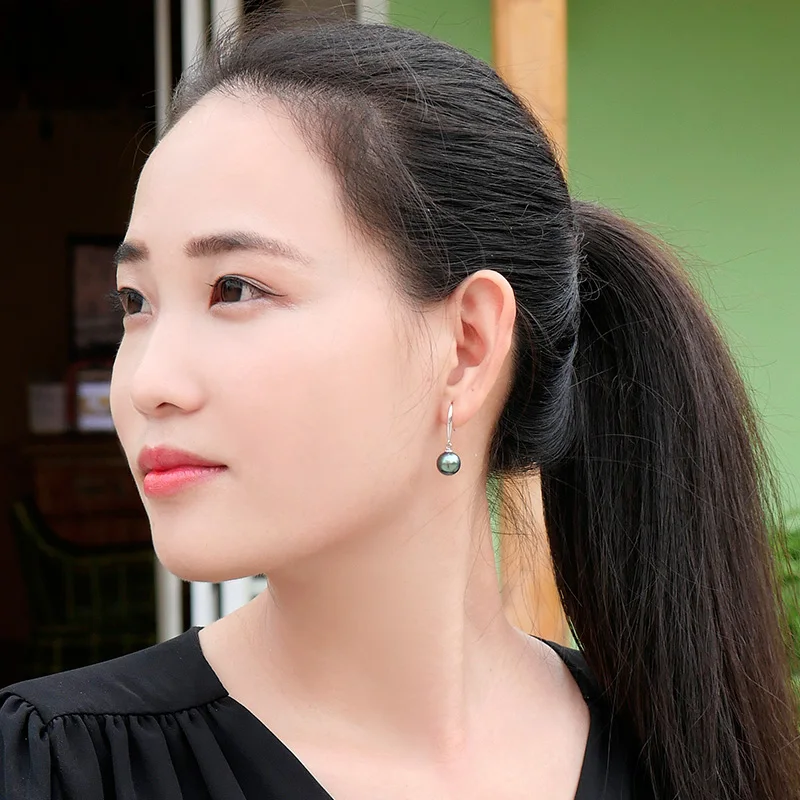 Ys 10 11mm Natural Black Tahitian Pearl Drop Earrings Mother Of Ys 10 11mm Natural Black Tahitian Pearl Drop Earrings Mother Of Earring Design In From Jewelry Accessories On Aliexpress Alibaba