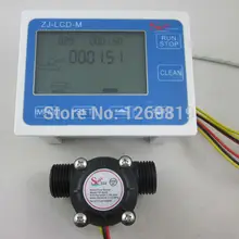 G1/" расход воды Сенсор метр+ цифровой ЖК-дисплей Дисплей контроль количества 1-30L/мин