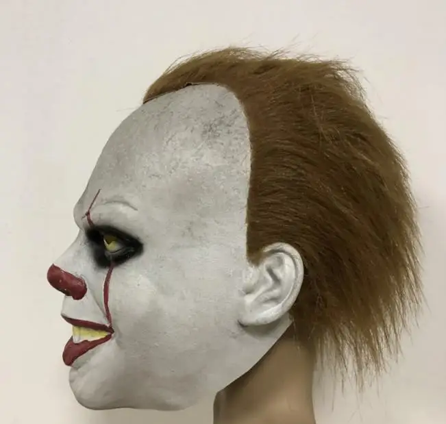 Pennywise Косплей Маска Стивен Кинг это клоун Cos маски вечерние латексные головные Уборы Хэллоуин Косплей костюмы Карнавал отвращение