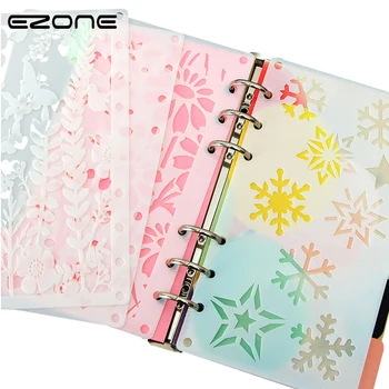 

EZONE 2Pcs/Set Hollow Ruler A6 Loose-leaf Separating Tissue DIY New Drawing Template Ruler Multifunctional Kid Drawing Tools