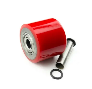 

2PCS/LOT Wheel D:50mm (2inch)Polyurethane Wrapped Core Round Caster Wheel Double Bearing Casters Pulley
