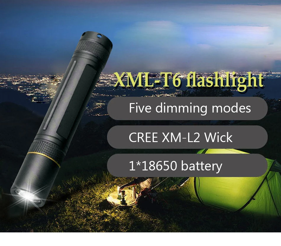 Охота Falshlight тактические кри xml t6 светодио дный вспышки света Факел 18650 Водонепроницаемый lanterna Отдых на природе linterna свет zaklamp лампа