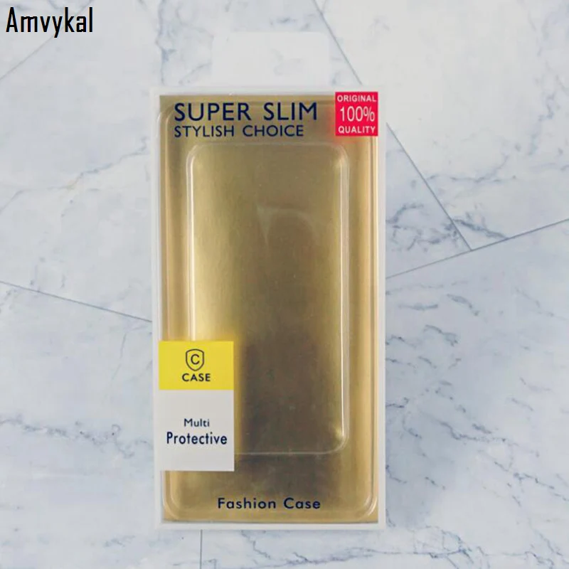White Gold Amvykal для iPhone XR XS Max на возраст 5, 6, 7, 8, Samusng S10e S10 S9 S8 S7 плюс телефон универсальные чехлы Розничная упаковочная коробка из ПВХ посылка - Цвет: White Gold