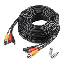 5 Packs 4pcs AV Video Audio & Power BNC Cable for CCTV Video Security Surveillance Camera w/2 RCA Male to BNC Female Connector