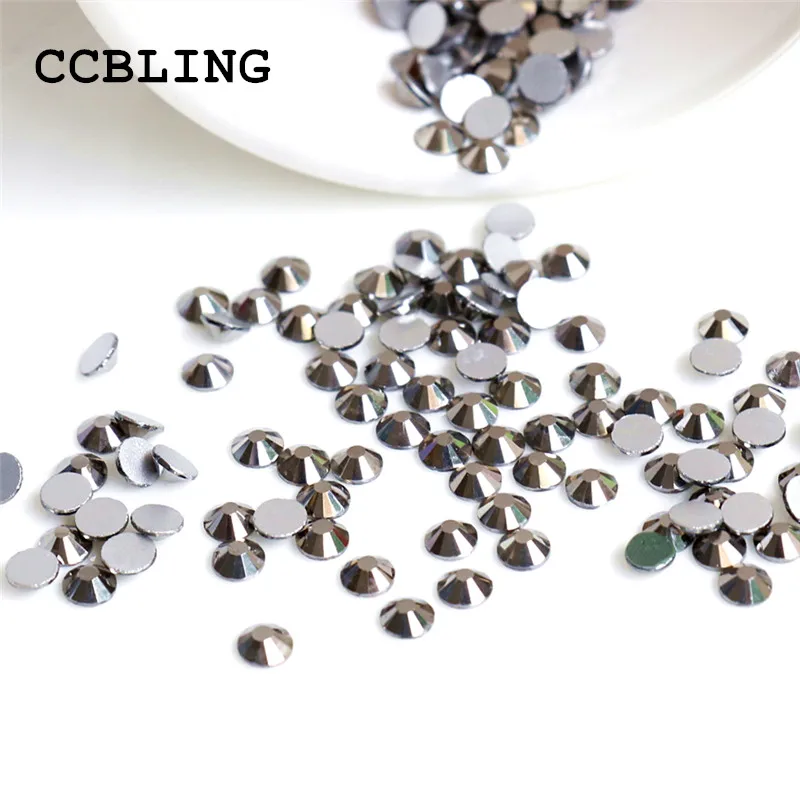 CCBILNG ss3 ss30 плоская задняя струйная гематит 3d дизайн ногтей хрустальные украшения)