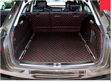 

High quality mats Full set car trunk mats for Audi A6 Allroad 2016-2012 waterproof boot carpets caro liner for A6 2015 styling