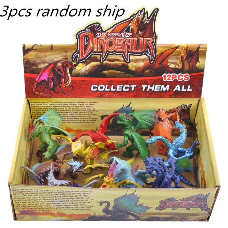 

3Pcs/lot 5" Simulation Magic Dragon Dinosaurs Archaeopteryx PVC Solid Action Figure Toy Doll Model Decoration Kid Adult Gift