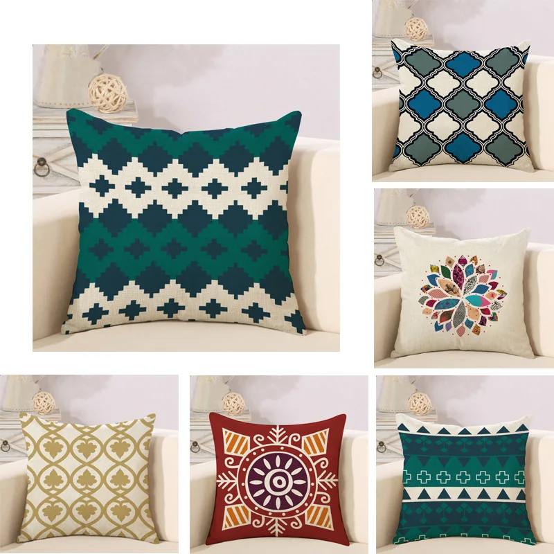 Nordic Minimalist Geometric Cushion Cover Decorative Pillow Lumbar Pad Office Chair Cushion Sofa Hug Pillowcase Cushion
