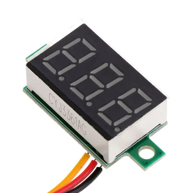Новинка 2019 1 шт. 0 36 &quotDC 0-100V 3 Бит провода цифровой вольтметр светодиодный дисплей