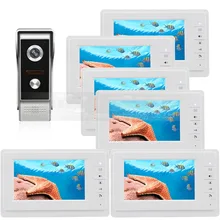 DIYSECUR 7 pulgadas TFT Pantalla a Color LCD de Video de La Puerta Teléfono Video Intercom Timbre 700 700tvline HD IR Cámara de Visión Nocturna 1V6