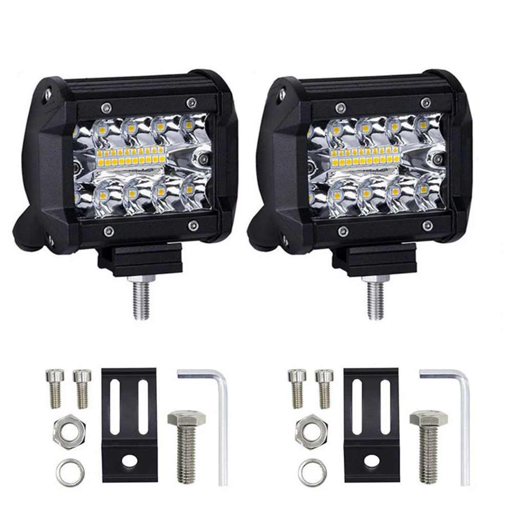 

60W 4INCH 20LED Waterproof IP67 Work Light LED Light Bars Spot Flood Beam for Work Driving Offroad Boat Car Tractor Truck KDCW1