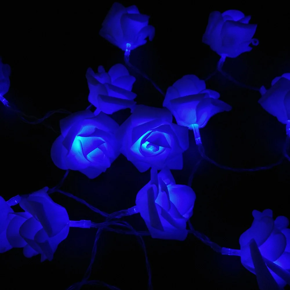 20 Rose Battery LED String Light 2M Xmas Twinkle Flower Rose LED Christmas Lights holiday decoration light for home (1)