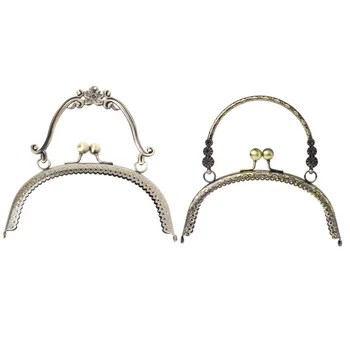 

1pc Metal Frame Kiss Clasp Lock Handle Arch For DIY Purse Bag DIY Craft 16.5cm