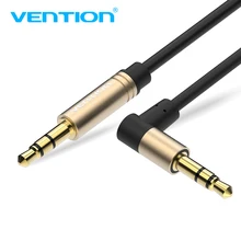 Vention Aux Cable 3.5mm jack Male to Male 90 Degree Right Angle Aux Audio Cable for iPhone Car Stereo Headphone Speaker Laptop
