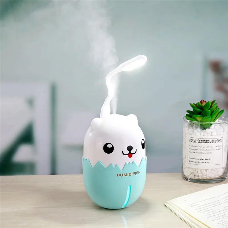 3 In 1 Humidifier Cute Dog LED Humidifier Air Fan Diffuser Purifier