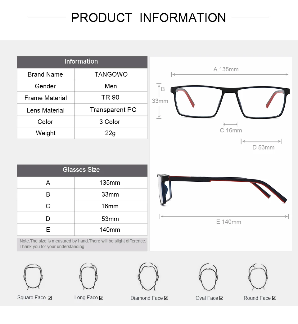 TANGOWO TR90 оправа для близорукости, очки, оправа для мужчин, стильные очки, оптические очки для глаз, очки по рецепту, мужские очки, прозрачные
