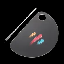 Профессиональная палитра красоты акриловый Макияж косметическая палитра для смешивания теней для век Палитра лопаточка из нержавеющей стали инструмент набор для ногтей