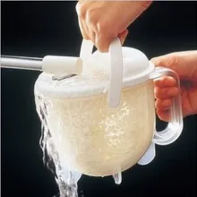 1 шт. горячая Распродажа пластиковая очистка рисовых бобов сито Hands-free кухонный инструмент для чистки риса портативный