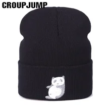 Зимние шапки панды для женщин Твердые зимние шапки Женские черепа Мужчины черепа Толстые теплые зимние шляпы шапка женская шапка панда ШАПКА ПАНДА шапки зимние шапки женские зимние Панда шляпа Зимние шапки Женские зимн