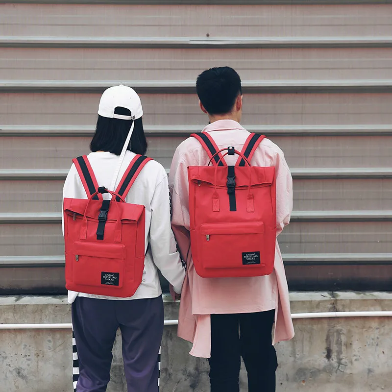 

Parent-child schoolbag female student Backpack style shoulder bag college wind canvas couple travel backpack student school bag