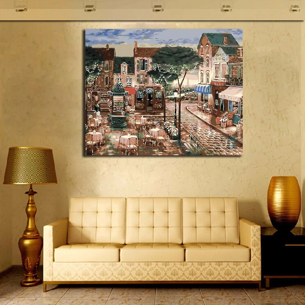 New Home Decor Frameless Pictures Painting By Numbers Digital Oil Canvas Landscape Hand Painted | Дом и сад