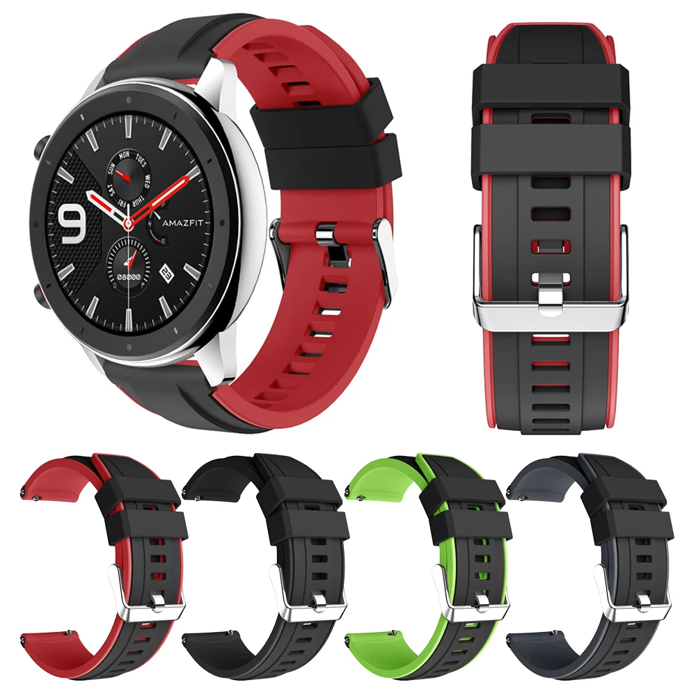 Силиконовый ремешок на запястье для Xiaomi Huami Amazfit GTR 47 мм 42 браслеты Bip lite Смарт часы