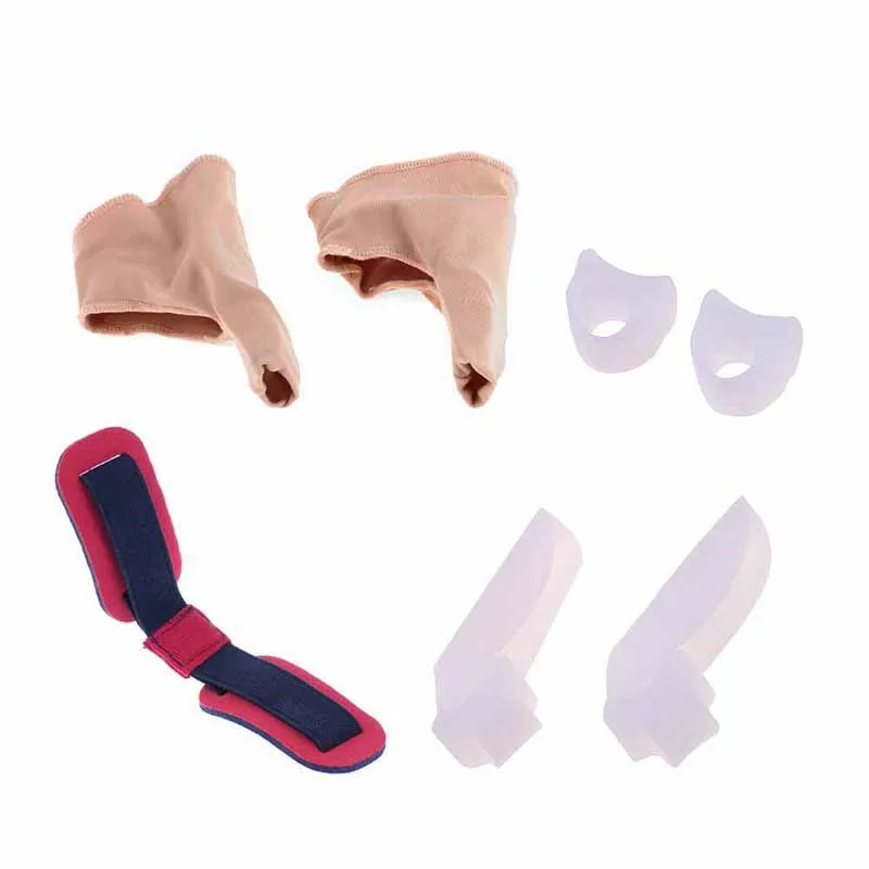 7PCS/SET Bunion Sleeves Hallux Valgus Corrector Alignment Toe Separator Metatarsal Splint Orthotics Pain Relief Foot Care Tool