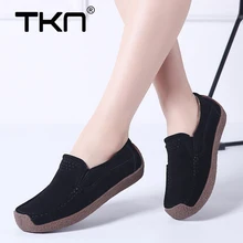 Весенние женские туфли на плоской подошве; обувь из замши без шнуровки лоферы, балетки tenis feminino женские туфли женские туфли-оксфорды QL526