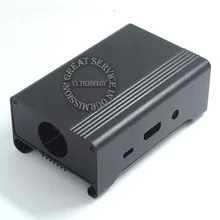 2015 Aluminum Alloy Shell Enclosure Case Metal Box for Geekworm Raspberry Pi 2 Model B B+ Black Wholesale