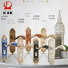 KAK European style Mute Room Door Lock Handle Fashion Interior Door Knobs Lock Luxurious Anti-theft Gate Lock Furniture Hardware ► Photo 2/6