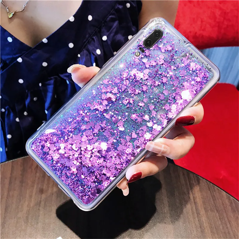 Personalized Custom Phone Case for Huawei P20 Lite Case for Huawei P9 P10 P8 Lite Phone Case Glitter Liquid Quicksand Cover DIY 01_