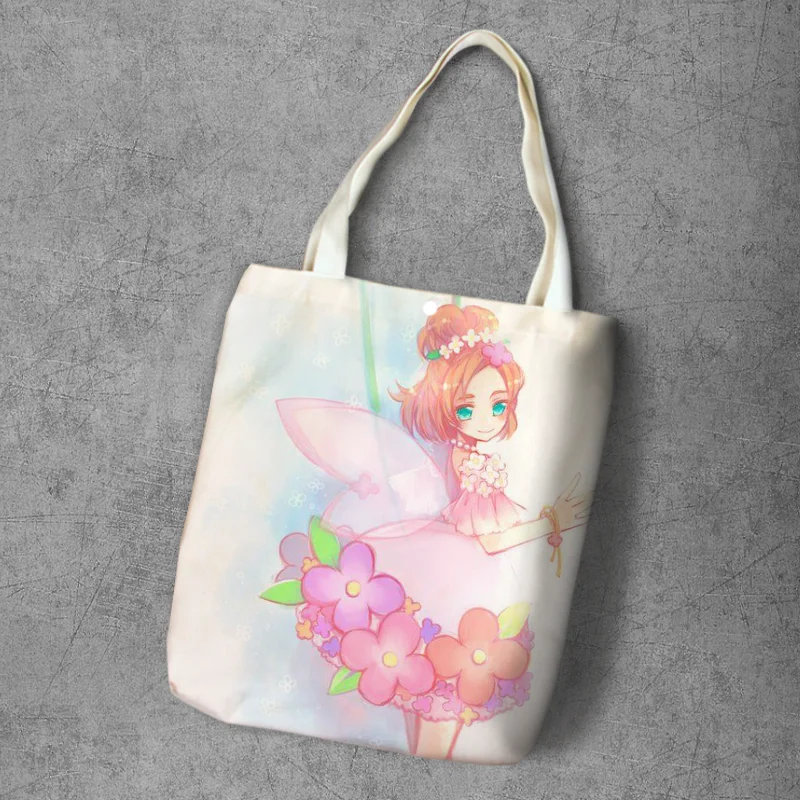 Волшебная DoReMi мультфильм Печатный рециркулировать холст сумка для покупок, большая емкость настроить Tote Модные женские повседневные сумки на плечо - Цвет: Image Color
