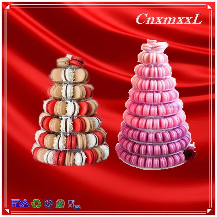 Convenient and eco friendly plastic French macaron display tower