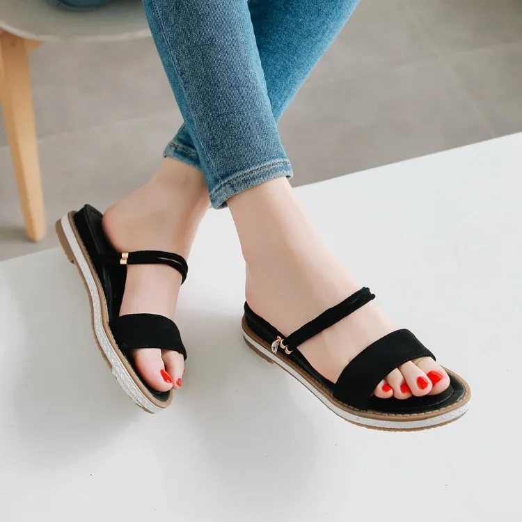 

Big Size 11 12 13 high heels sandals women shoes woman summer ladies open-toed Round head cingulate Thick with sandals