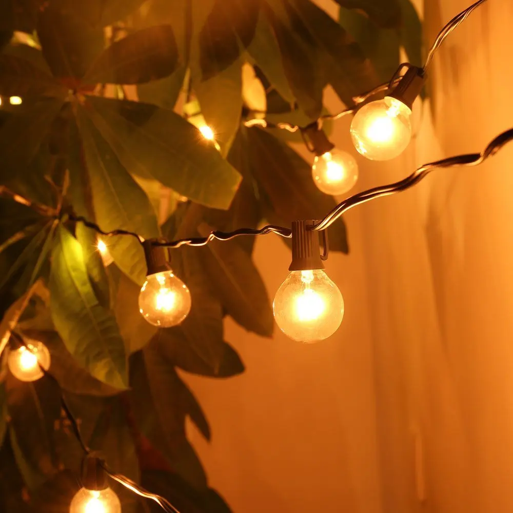 G40 String Lights with 25 G40 Clear Globe Bulbs Listed for Indoor ... G40 String Lights with 25 G40 Clear Globe Bulbs Listed for Indoor ...