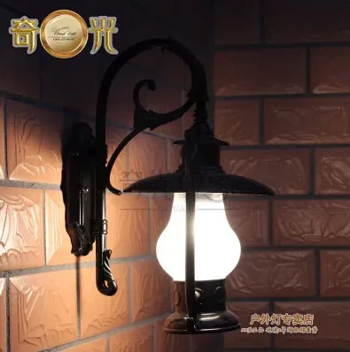 ==> [Free Shipping] Buy Best 110V/220V retro kerosene lamp outdoor led wall sconce lighting black aluminum die casting applique murale exterieur e27 bulb Online with LOWEST Price