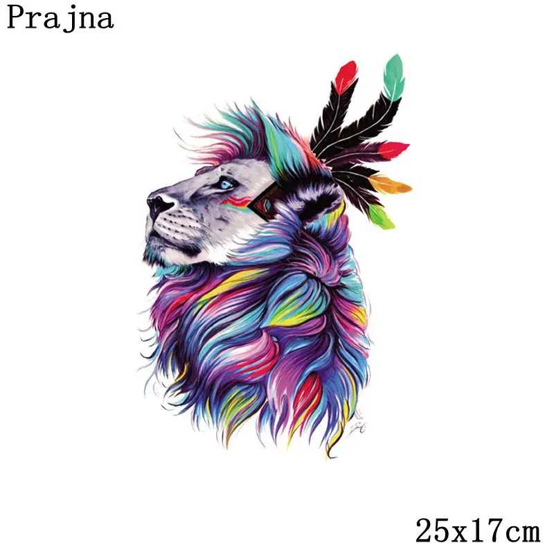 Prajna, с единорогом, теплопередача, Тигровое сердце, грудь, совы, глажка, нашивки, череп, панк, термопередача для одежды, сделай сам, футболка - Цвет: Красный