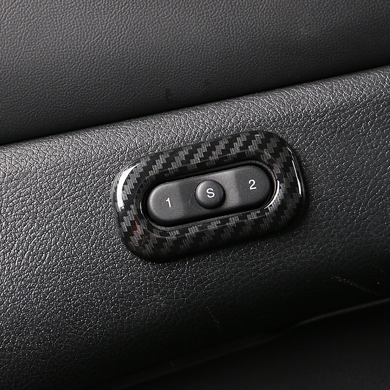 

ABS Carbon fibre For Jeep Grand Cherokee 2014 2015 2016 2017 Car Seat memory button Cover Trims Car Styling Accessories 1pcs
