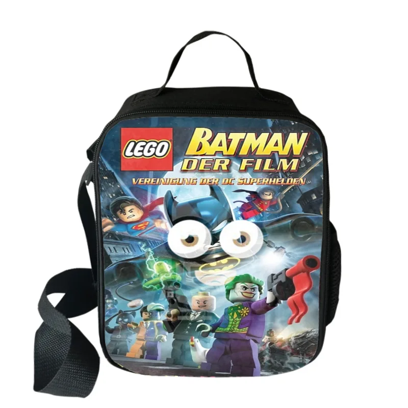 Подгоняйте свое имя, изображение студентов, школьная сумка для еды для мальчиков и девочек, сумка для обеда с диким осликом, сумка для женщин и мужчин, коробка для обеда, лучший подарок - Цвет: batman 2
