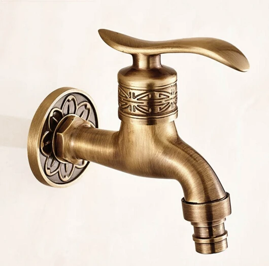 Brass-Antique-bronze-bibcock-cold-tap-washing-machine-faucet-toilet ...