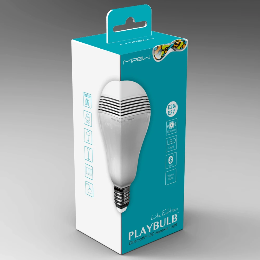 MIPOW PLAYBULB Smart LED Беспроводная Лампа с Bluetooth динамиком 110В 240В Е27 3Вт для iPhone 5S 5C 5 iPad