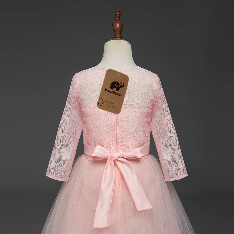 High Quality Lace Princess Dress Girl Wedding Gown Long Party Kids Dresses For Girls 2018 New Autumn Winter Children Costumes (5)