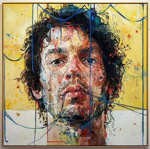 

6 Different Styles Abstract picture Knife Man Face 100% handmade Oil Painting On Canvas Andrew Salgado Reproduction Art