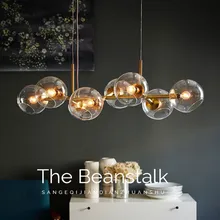 Креативный стеклянный абажур в стиле лофт, светодиодный подвесной светильник для ужина, столовой, внутреннего дизайна, подвесной светильник, Подвесная лампа