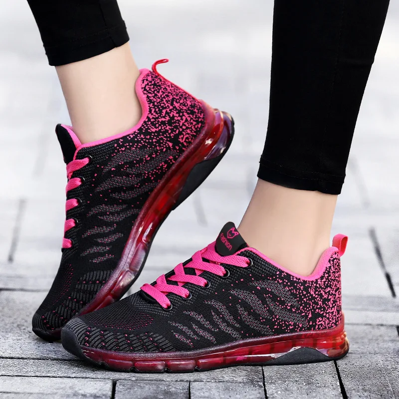 

2019 Fashion Sneakers Breathable Flat Platform Shoes Woman Stretch Fabric Mixed Colors Lace-Up Brand High Quality Ladies Shoes