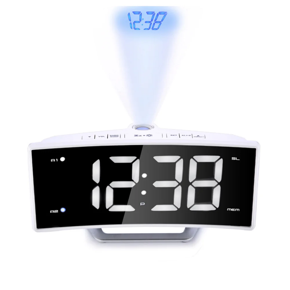 

Dimmer FM Projection Sleep Timer Snooze Electronic LED Display Durable Digital