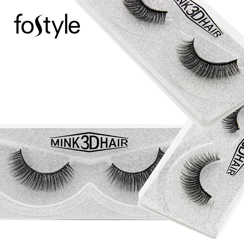 

Fostyle Eyelash 3d Mink Eyelashes Long Lasting Eye lash Holder Lash Makeup False Eyelash Natural Silk Eyelash Extension Supplies